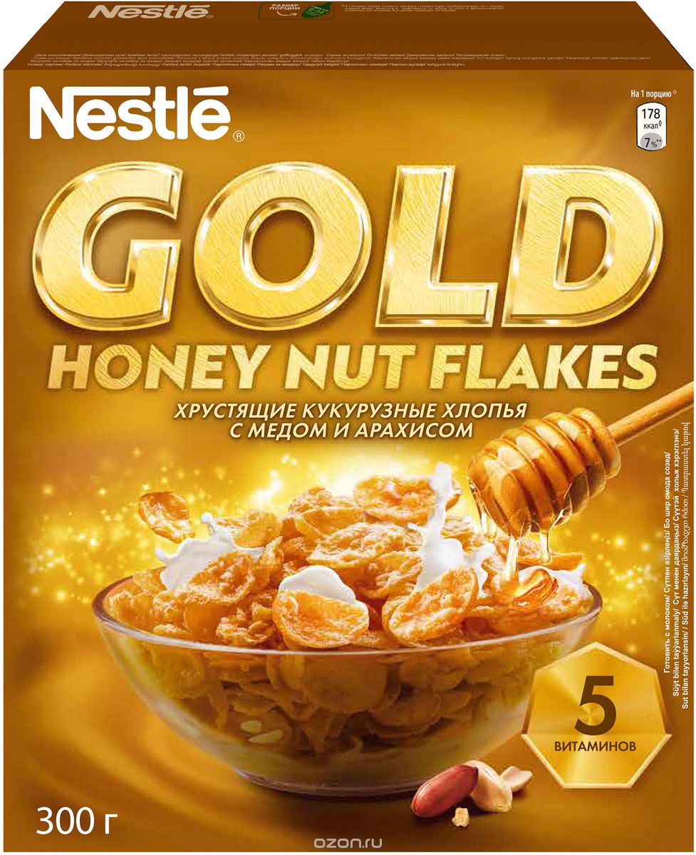 Nestle Gold Honey Nut Flakes  , 300 